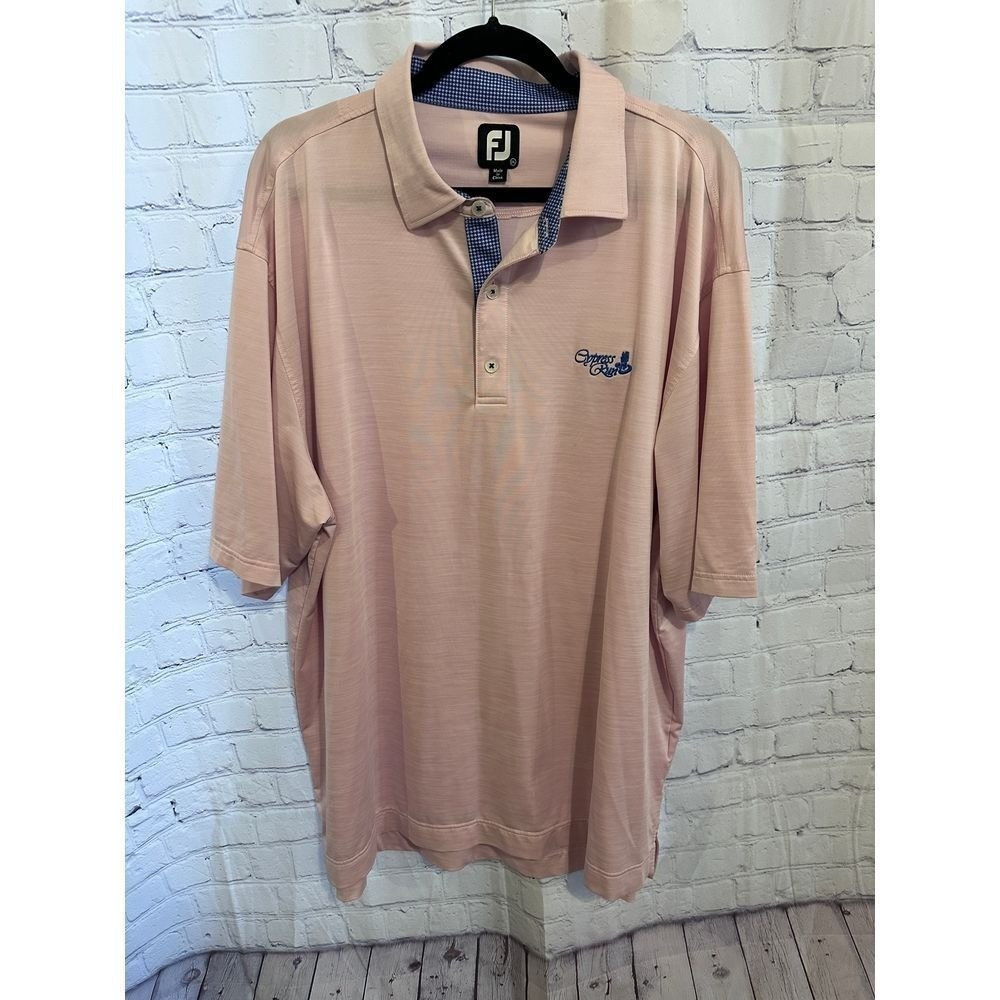 FootJoy Pink Golf Polo Shirt Classic Comfort Performance Athletic Sport